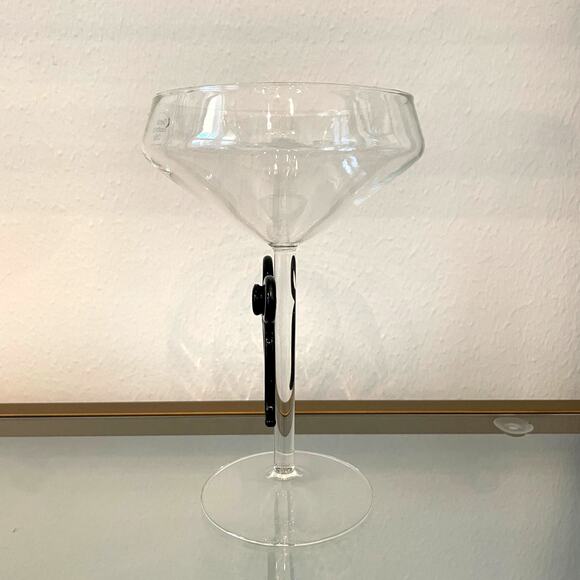 Black Bow Coupe Glass Holiday Glam Barware NEW - Picture 9 of 15